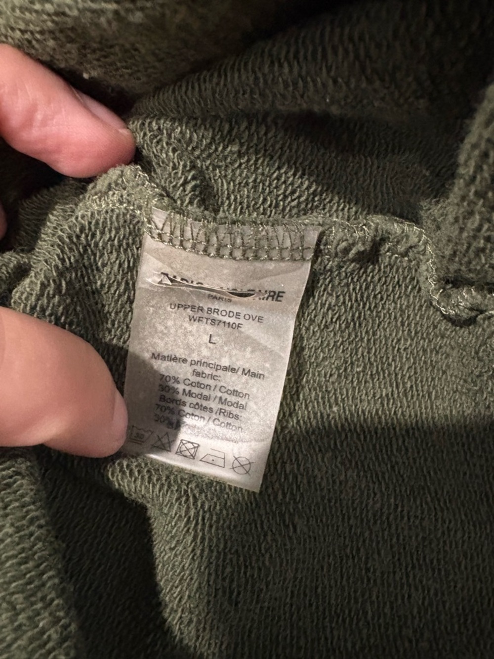 Zadig & Voltaire Olive Green Embroidered Skeleton Wing Sweatshirt - Picture 7 of 7